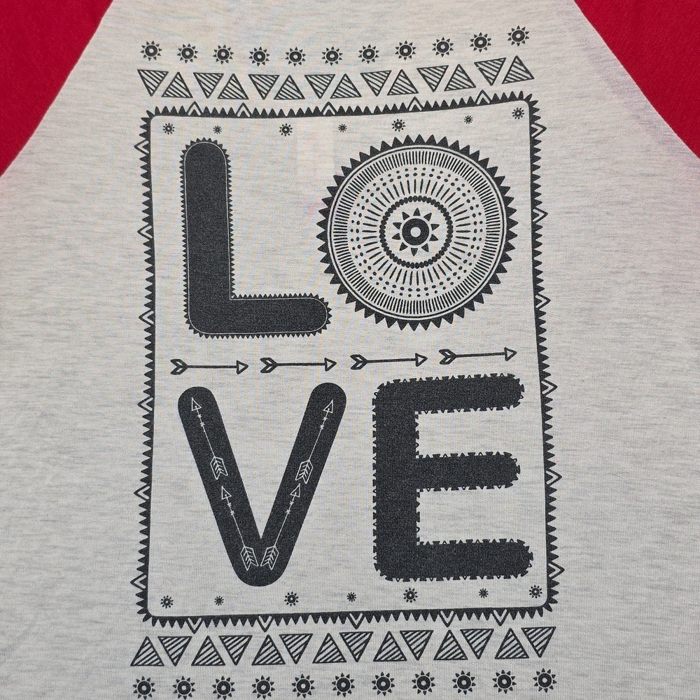 No Boundaries love long sleeve tshirt with keyhole back size L (11-13) - Picture 4 of 11